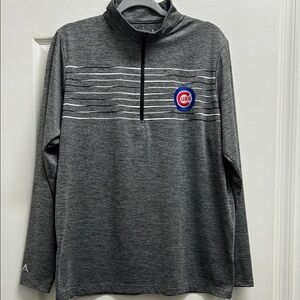 Antigua Cubs quarter zip pullover size Large grey